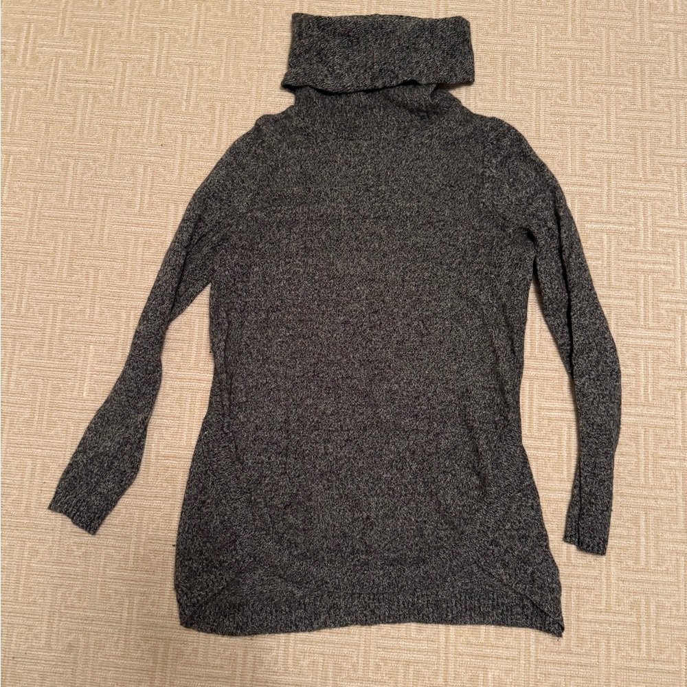 White and Warren Cashmere Gray Turtleneck Sweater Size Medium